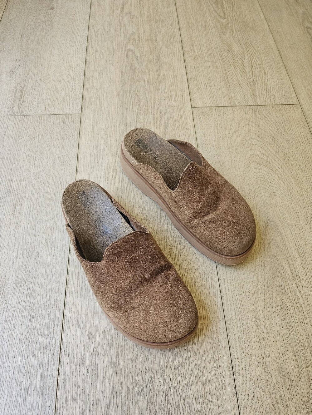 REEF Vista Skye Walnut Suede Platform Clog US 10 - Picture 10 of 11